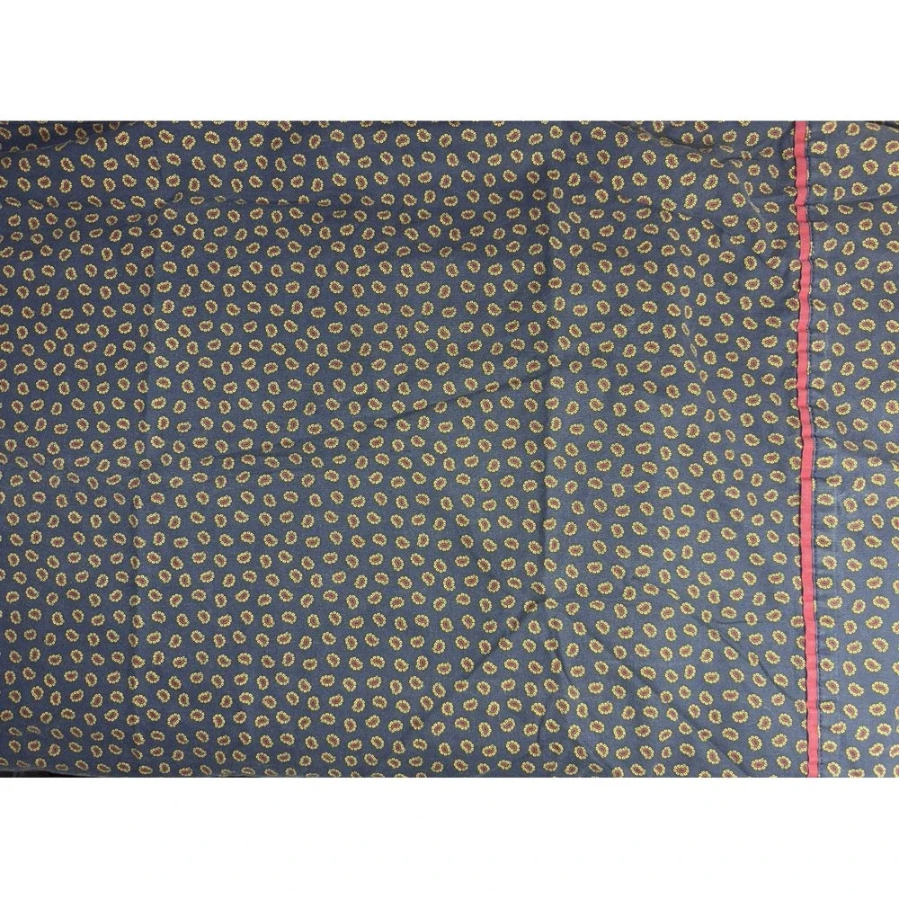 Ralph Lauren Pillowcase Set Foulard Paisley‎ Studio KING Navy Blue Red Gold